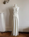 Vintage 90s Calvin Klein Satin Bridal Slip Ivory
