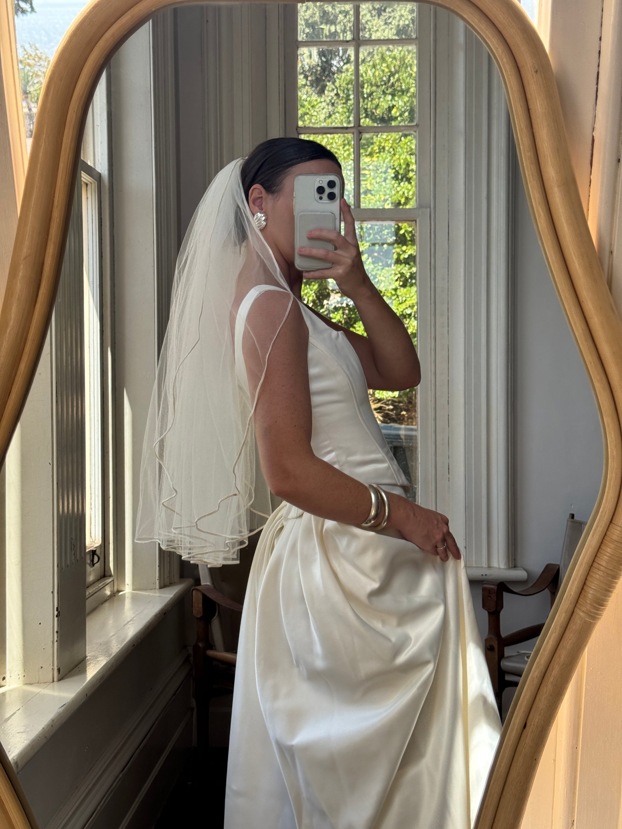 Vintage Simple Tulle Veiled Hair Piece