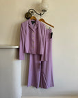 Vintage 90s Ralph Lauren Pure Silk Lilac Suit with Original Tags Attached
