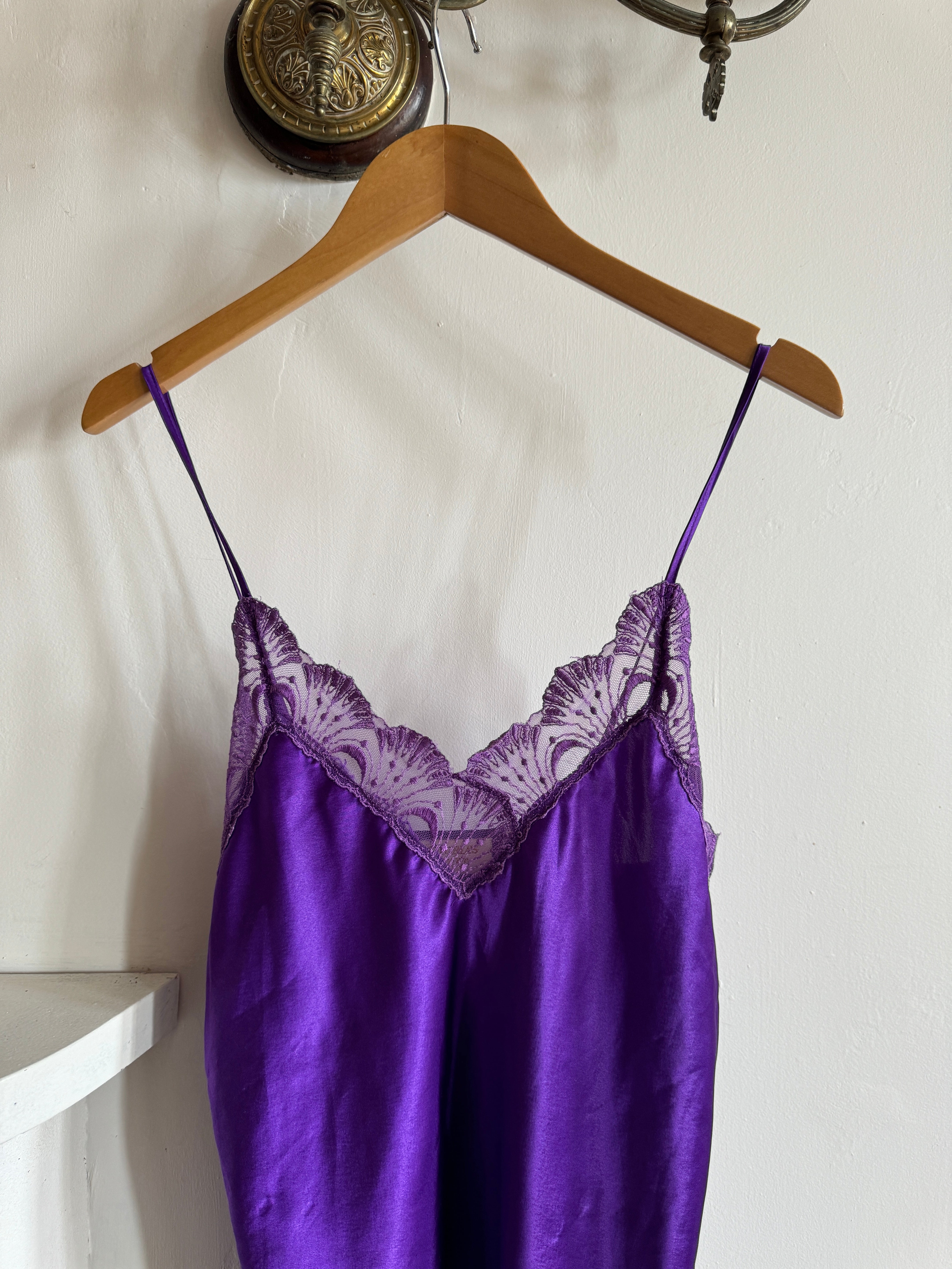 Vintage 90s Victorias Secret Amethyst Satin Slip