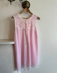 Vintage Pink Embroidered Babydoll Tunic