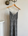 Vintage 90s Australian Made Cowl Neck Slip Dress Cool Leopard