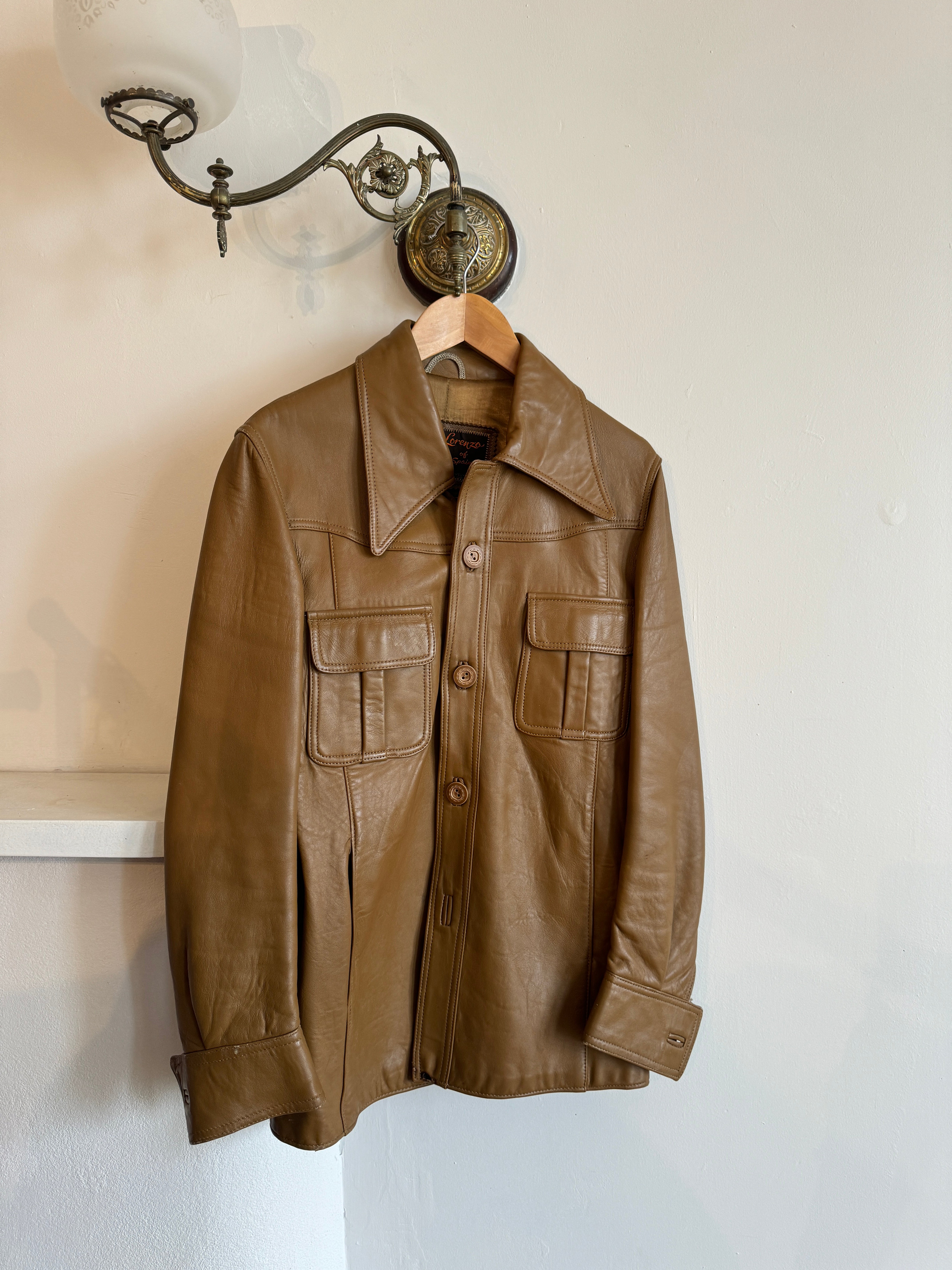Vintage 70s Caramel Leather Jacket
