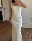 Vintage 90s Beaded Halter Two Piece Bridal Slip Set