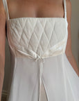 Vintage 90s Quilted Australian Made Slip Wedding Dress