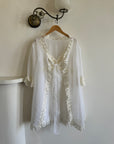 Vintage 60s Babydoll Peignoir Bridal Set Ivory
