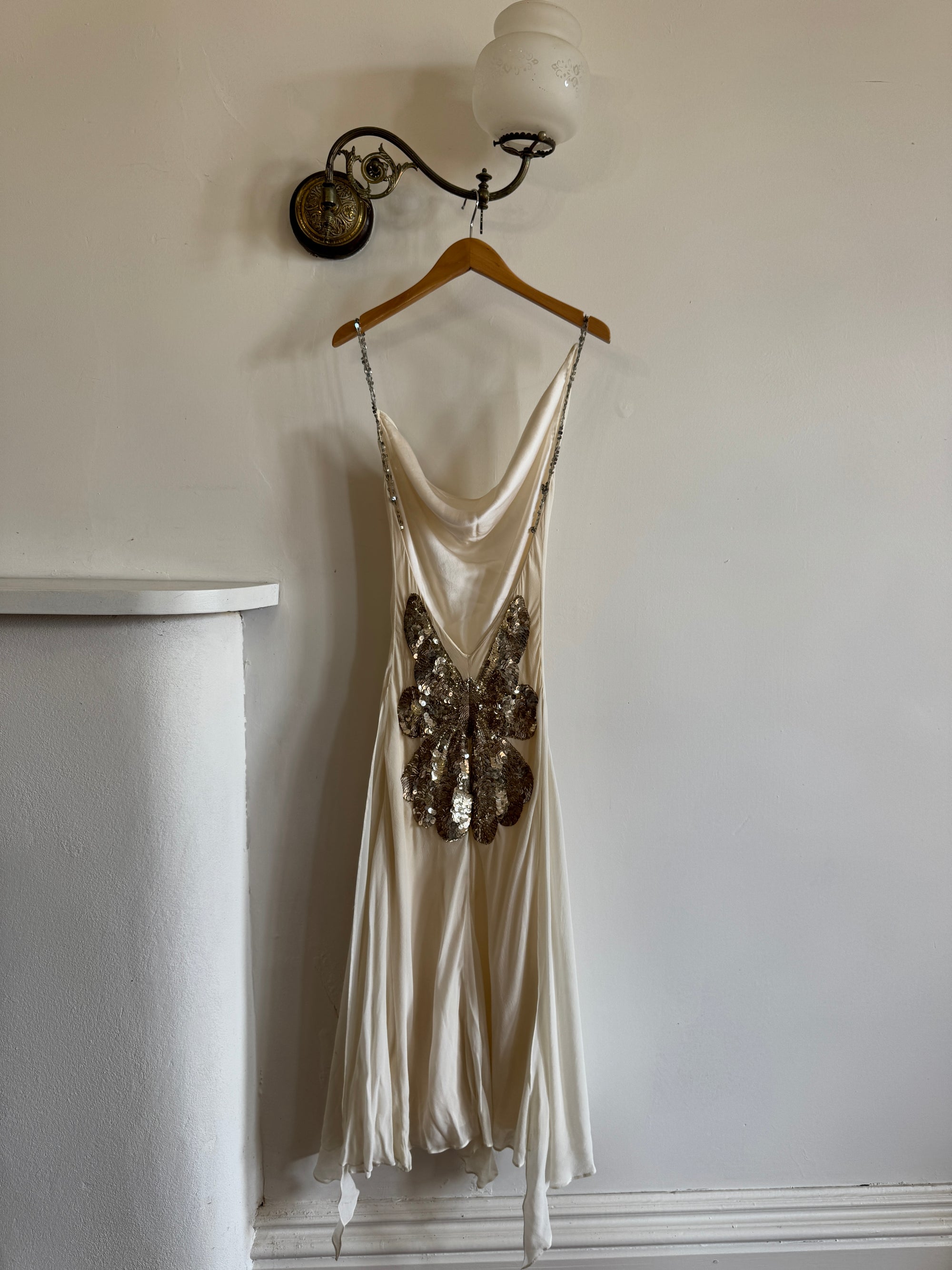 Vintage 2002 Collette Dinnigan Runway Documented Pure Silk Butterfly Dress