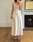 Vintage Y2K Australian made Satin Ivory Slip Dress