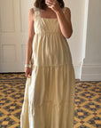 Vintage 70s Cotton Sundress Creme