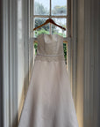 Vintage Y2K Satin Minimalist Strapless Wedding Gown (extra long)