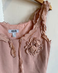 Vintage 90s Moschino Dusty Pink Rosette Top