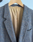 Vintage Christian Dior Tailored Wool Blazer Navy Brown