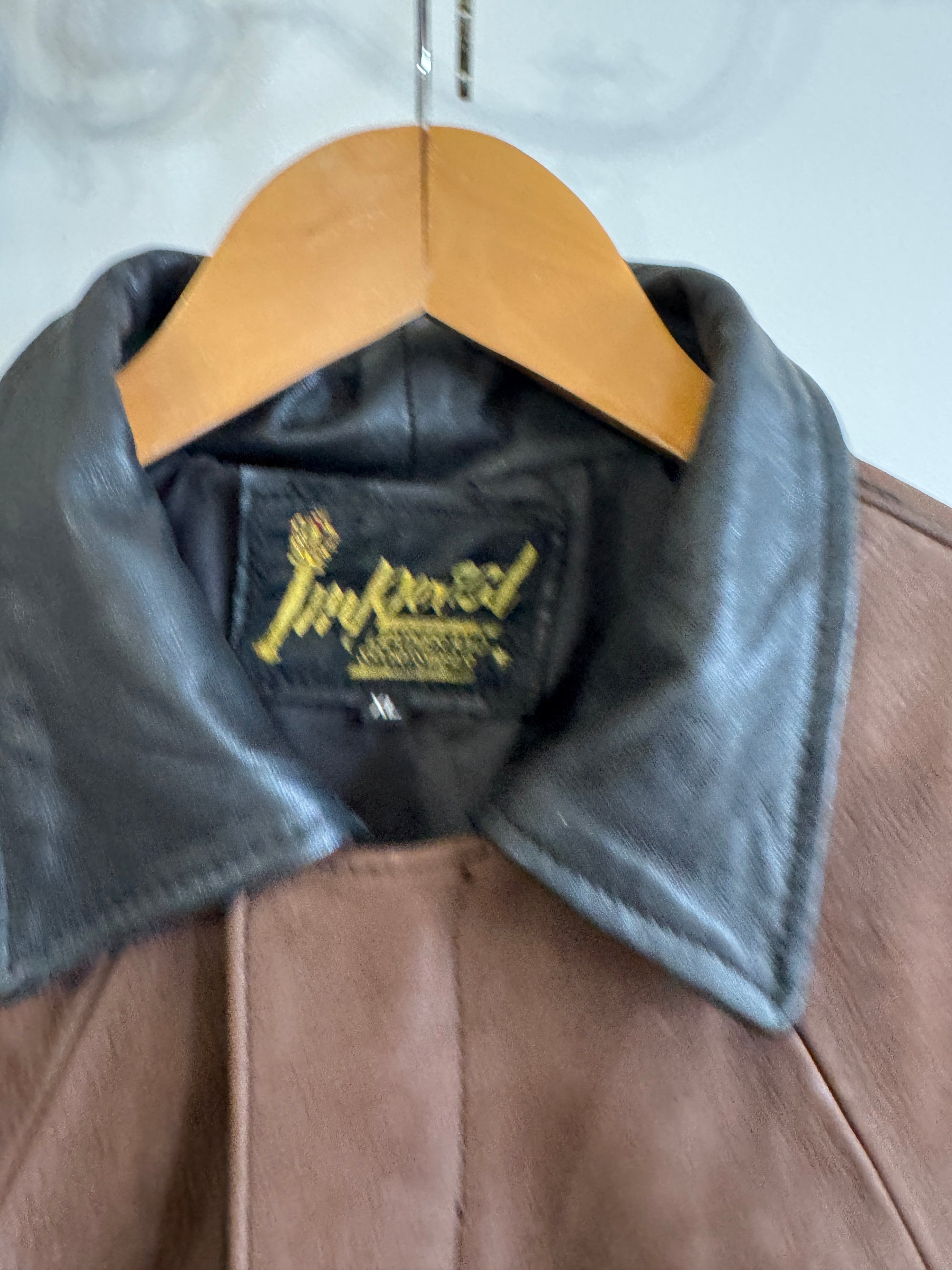 Vintage 70s Fringed Lace Up Leather Jacket Chocolate Noir