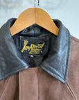 Vintage 70s Fringed Lace Up Leather Jacket Chocolate Noir