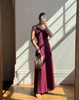 Vintage 90s Australian Made Plum Strappy Dress