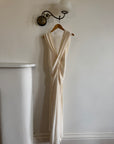 Archival Y2K Australian Made Draped Crossover Wedding Dress