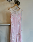 Vintage Y2K Silk Cowl Neck Midi Soft Pink