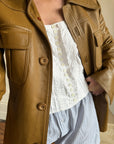 Vintage 70s Caramel Leather Jacket