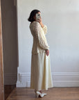 Vintage 70s Tiered Lace Tunic Wedding Dress Creme