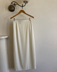 Vintage 90s Ivory Crepe Bridal Pencil Skirt