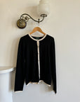 Vintage 90s Ralph Lauren Silk Blend Contrast Stitch Cardigan