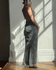 Vintage 90s Australian Made Cowl Neck Slip Dress Cool Leopard