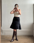Vintage Jil Sander Pure Silk Skirt Noir