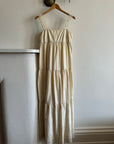 Vintage 70s Cotton Sundress Creme