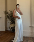 Vintage 90s Calvin Klein Satin Bridal Slip Ivory