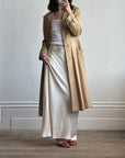 Vintage 70s Caramel Leather Trench Coat
