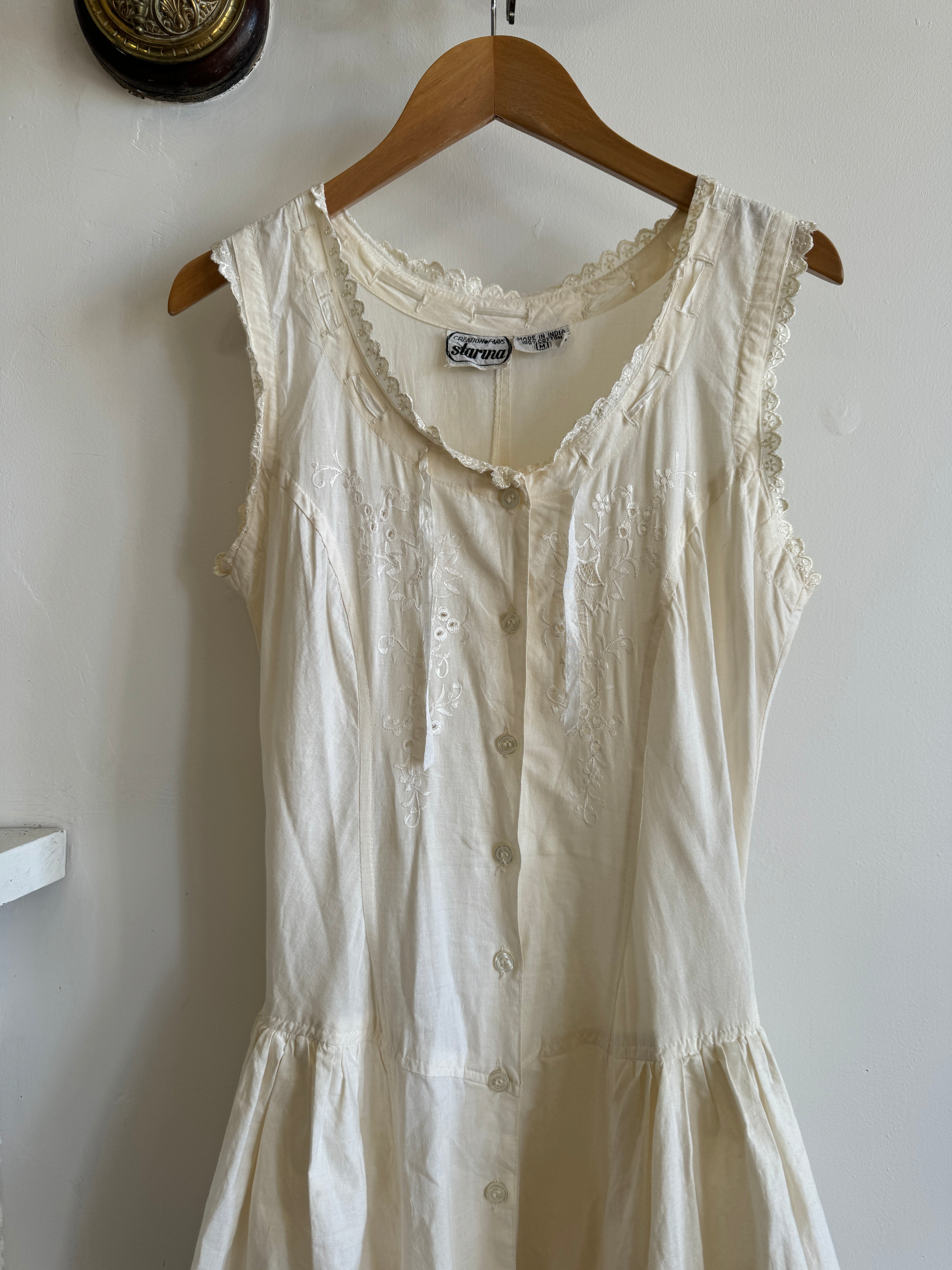 Vintage 80s Cotton Tiered Sundress