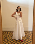 Vintage 90s Satin Bow Bridal Gown