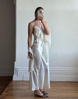 Vintage 90s Satin and Lace Slip and Cape Set Ivory