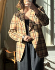 Vintage Boss Caramel Plaid Tailored Blazer