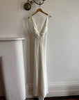 Vintage 90s Calvin Klein Satin Bridal Slip Ivory