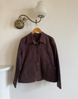 Vintage 90s Cotton Utility Shirt Chocolate