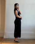 Vintage 90s Sheer Mesh Midi with Silver Vine