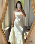 Vintage Y2K Slinky Beaded Wedding Slip Dress