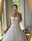 Vintage Y2K Pure Silk Drop Waist Princess Wedding Gown