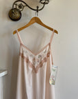 Vintage Embroidered Lace Midi Slip Dress Marshmallow