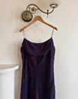 Vintage 90s Embellished Slip Midi Dress Indigo