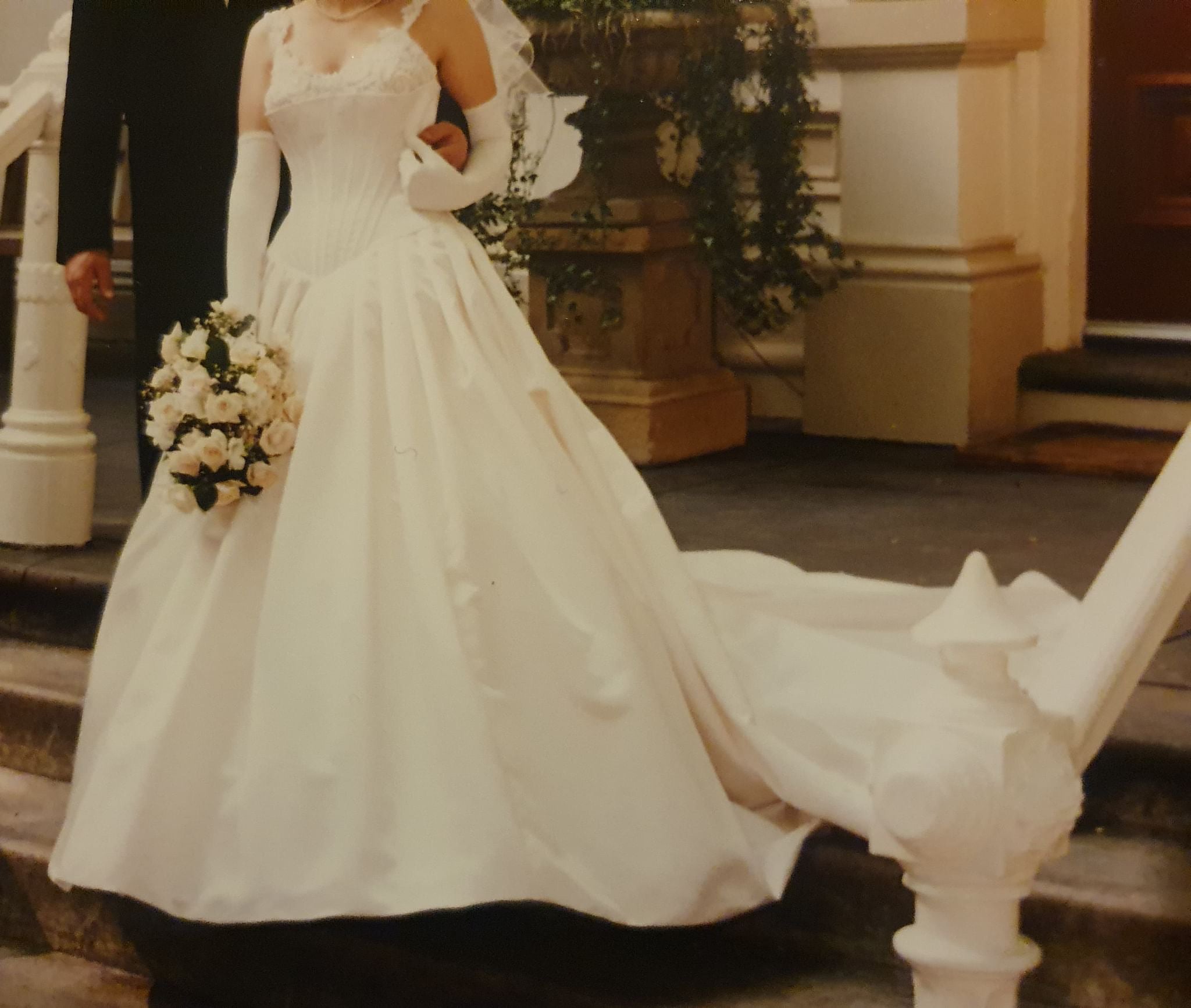 Vintage 1992 Corset Satin Wedding Gown
