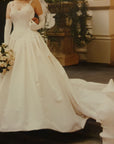 Vintage 1992 Corset Satin Strappy Wedding Gown