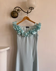Vintage Y2K Aquamarine Petal Dress