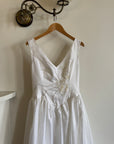 Vintage 80s Basque Waist Princess Wedding Dress