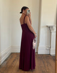 Vintage 90s Australian Made Plum Strappy Dress
