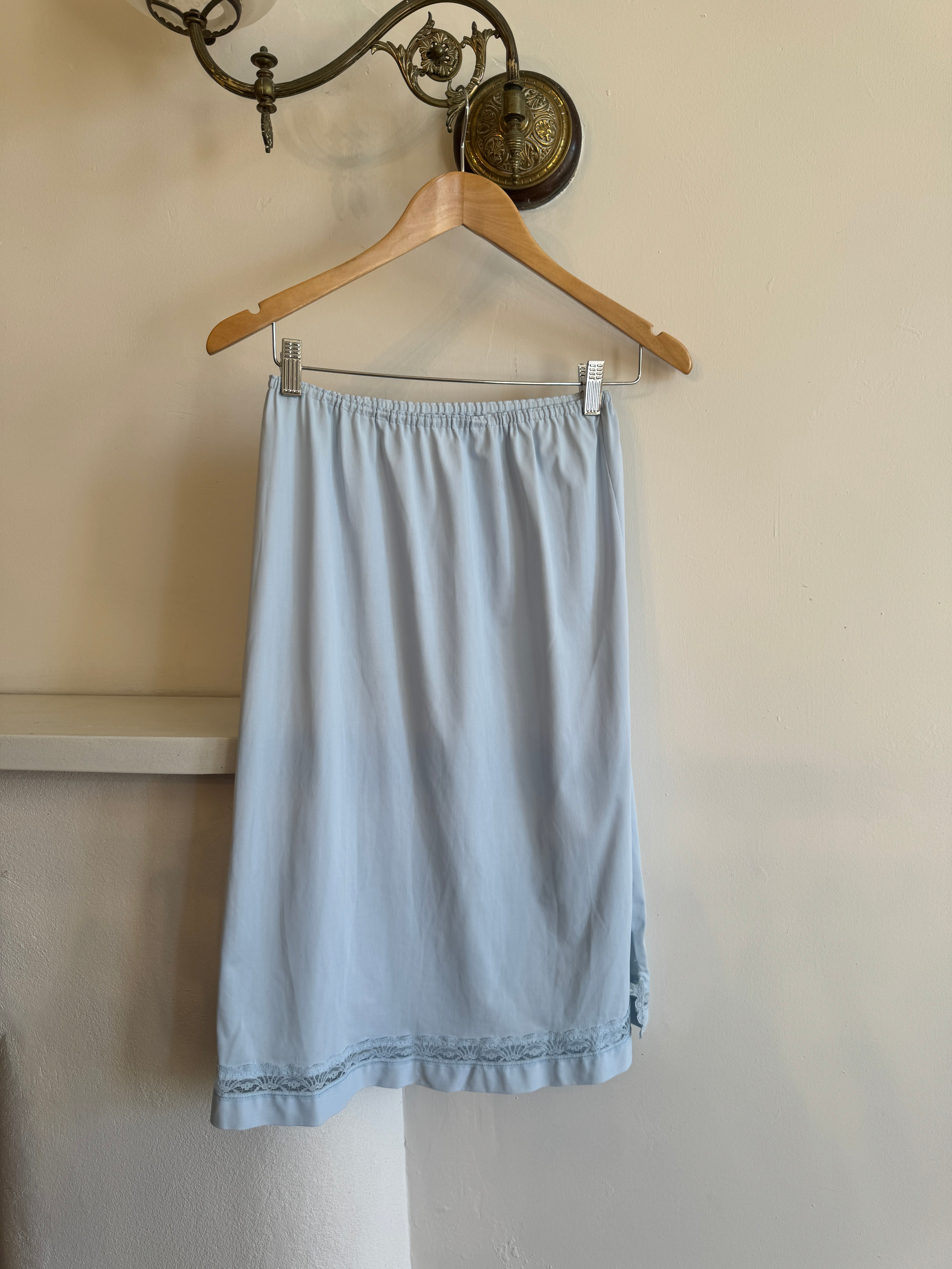 Vintage Baby Blue Slip Skirt