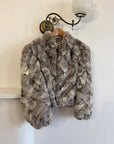 Vintage 60s Chunky Rabbit Fur Jacket Arctic