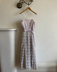 Vintage 50s Cupcake Tiered Lace Prom Dress Lilac