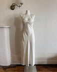Vintage 90s Calvin Klein Satin Bridal Slip Ivory